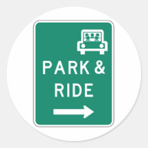 Parque y placa de calle del paseo pegatinas  