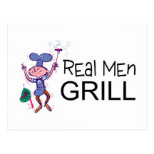 Parrilla real de los hombres tarjetas postales