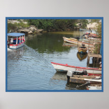 Parte inferior de cristal, lona de Negril Jamaica  Poster