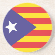 Parte inferior - de - vidrio Bandera Catalana “Ser Posavaso Para Bebida