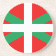 Parte inferior - de - vidrio Bandera Vasca “Ikkuri Posavasos Para Bebidas