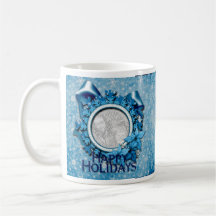 PARTE MOVIBLE azul del copo de nieve SU FOTO Tazas