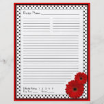 Partes movibles rojos de la receta de la carpeta d tarjeta publicitaria