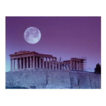 Parthenon crepuscular tarjeta postal