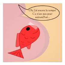 Participación de nacimiento “pescado de abril " invitaciones personalizada