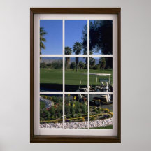 Partida del campo de golf poster