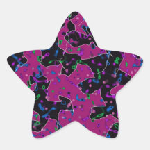 Partido del chapoteo de la Noche Vieja Calcomania Forma De Estrella Personalizada