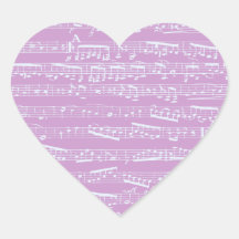 Partitura rosada colcomanias de corazon