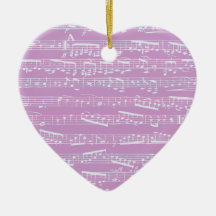 Partitura rosada ornaments para arbol de navidad