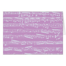 Partitura rosada tarjetas