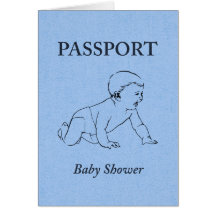 Pasaporte de la fiesta de bienvenida al bebé tarjeta