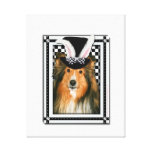 Pascua - algún conejito le ama - Sheltie Lienzo Envuelto Para Galerías