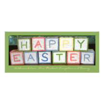 Pascua bloquea la tarjeta del día de fiesta de la  anuncio personalizado