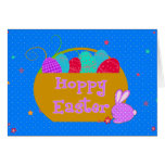 Pascua de lúpulo - cesta gigante de huevos felicitación