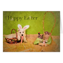 ¡Pascua feliz! (coloreado) Tarjeta