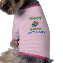 Pascua feliz con el huevo camisetas de perrito