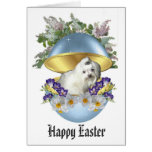 Pascua feliz con un perro felicitaciones