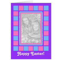 Pascua feliz - él es tarjeta subida