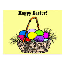 Pascua feliz postal
