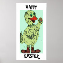 PASCUA FELIZ, poster del PATO de PASCUA