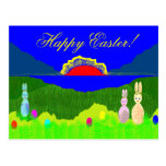 Pascua feliz tarjeta postal