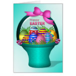Pascua - huevos coloridos tarjetas