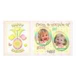 Pascua personalizó la foto para la tarjeta de dos  tarjetas personales con fotos