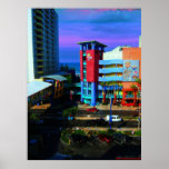 Paseo Bandshell del océano de Daytona Beach y arte Poster