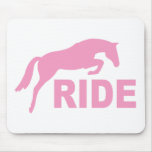 PASEO con el caballo de salto (rosa) Alfombrillas De Ratones