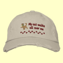 Paseo de gato gorras bordados