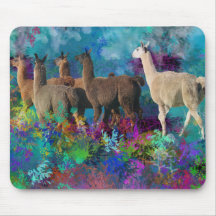 Paseo de la llama cinco en la tierra de la fantasí tapete de ratones