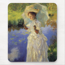 Paseo de la mañana de John Singer Sargent Alfombrillas De Raton