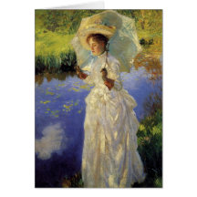 Paseo de la mañana de John Singer Sargent Tarjetas