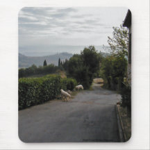 Paseo de la mañana en San Gimignano Tapete De Ratones