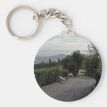 Paseo de la mañana en San Gimignano Llaveros Personalizados