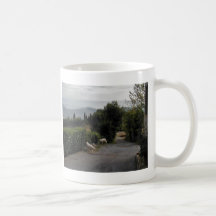Paseo de la mañana en San Gimignano Taza