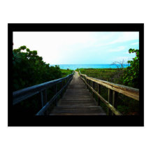 Paseo de la playa tarjetas postales