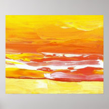 Paseo de la puesta del sol del poster del océano d
