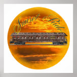 Paseo de la puesta del sol poster
