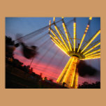 Paseo del carnaval en la puesta del sol posters