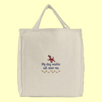 Paseo del perro bolsas bordadas
