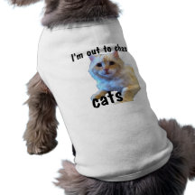 Paseo del perro del cazador del gato camisetas de perrito