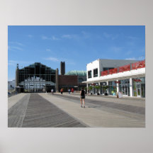 Paseo marítimo del parque NJ de Asbury - edificio  Poster