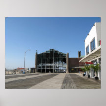 Paseo marítimo del parque NJ de Asbury - edificio  Poster