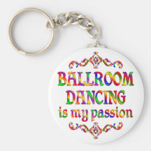 Pasión del baile de salón de baile llaveros