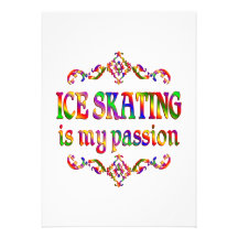 Pasión del patinaje de hielo invitaciones personalizada