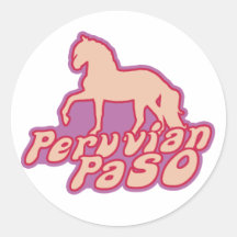 Paso peruano pegatinas redondas