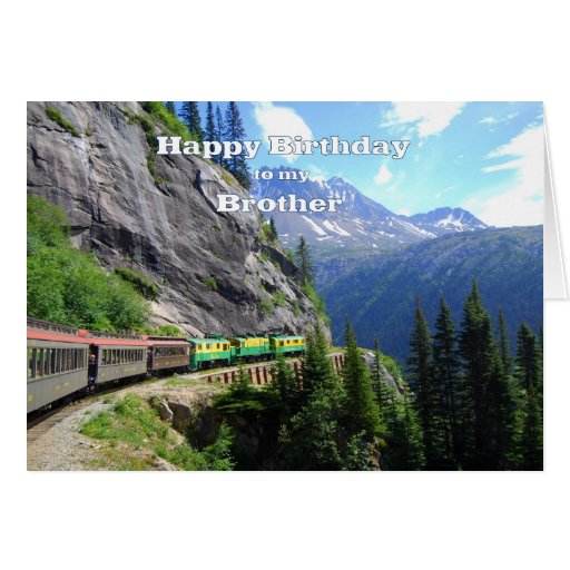Paso y cumpleaños blancos del tren de Brother de l Tarjeta