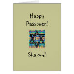 ¡Passover feliz! - Shalom-Estrella de David Tarjeta