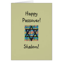 ¡Passover feliz! - Shalom-Estrella de David Tarjeta